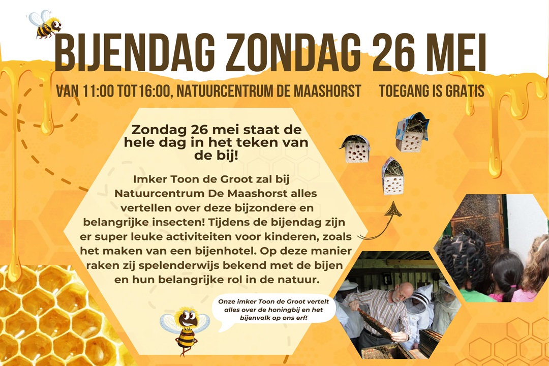 Bijendag op zondag 26 mei bij Natuurcentrum De Maashorst